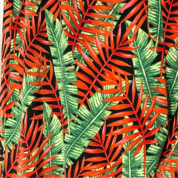 Ashro tropical Leaf Print Pants size 1xl elastic waistband - Picture 5 of 6